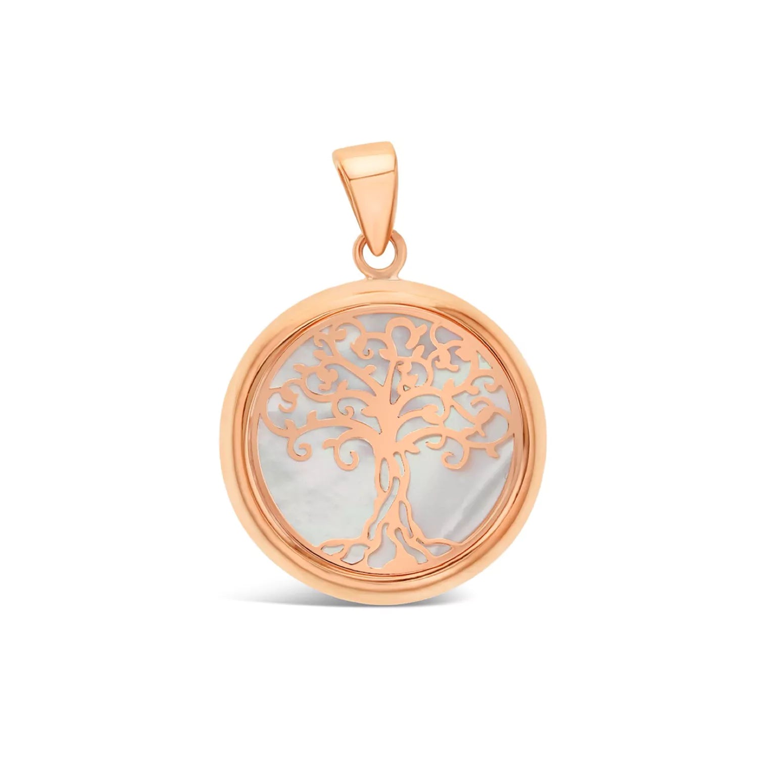Gold Tree of Life Pendant with Mother-of-Pearl
