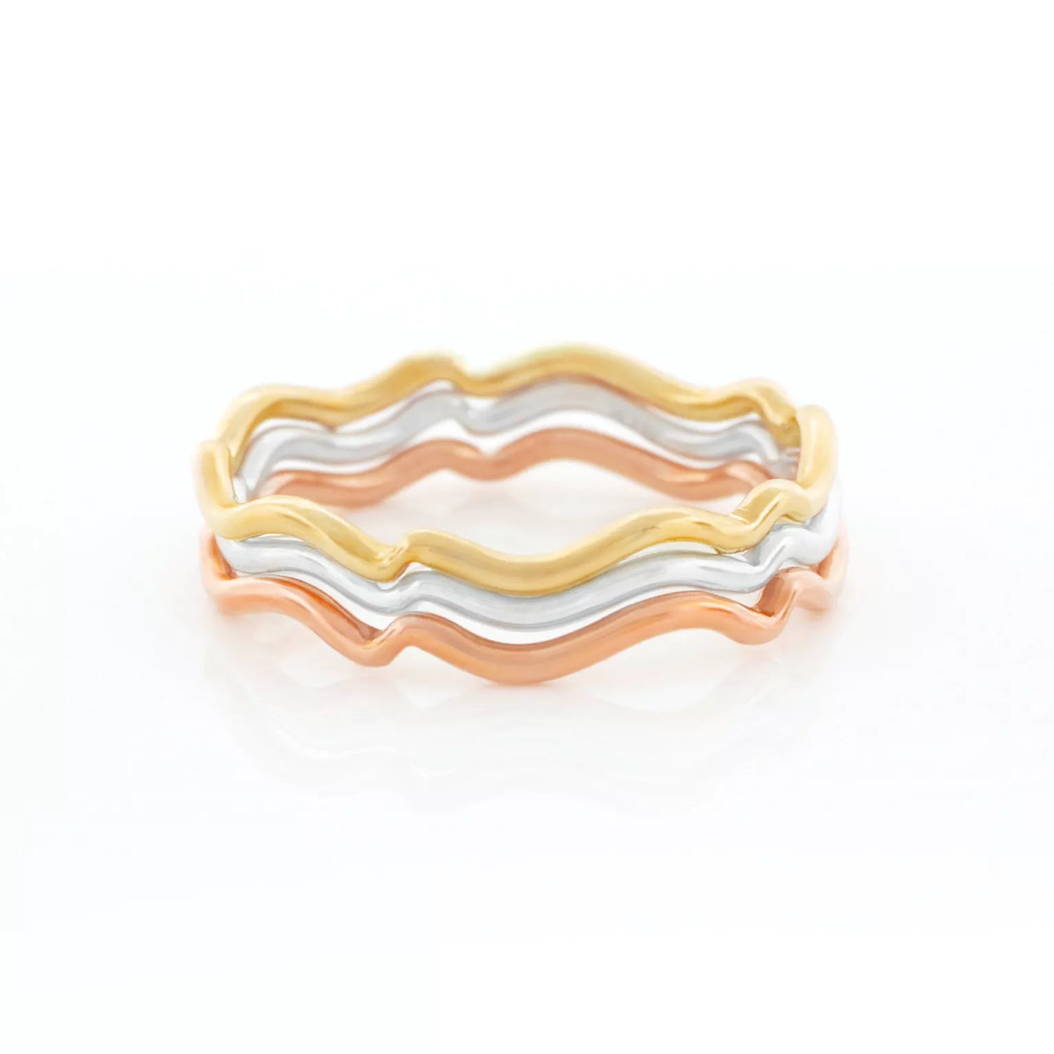 Wavelet Rings in 9kt Gold